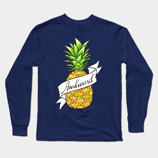 Awkward Pineapple Long Sleeve T-Shirt by TaiOfMine